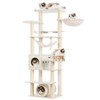 Gitelsnour Cat Tree, 64" Tall Wood Cat Tower for Indoor