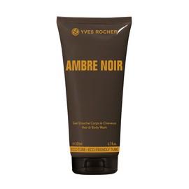 Yves Rocher AMBRE NOIR Shower Shampoo for Men, Sensual Elegant, 1 x Tube 200 ml