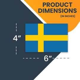 Magnet Me Up: Sweden Swedish Flag Car Magnet - 4x6 Inches - Heavy-Duty Automotive Magnet for Car, Truck, SUV - Show Scandinavian Pride - Perfect for Vehicles