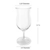 Lily's Home Unbreakable Plastic Hurricane Glasses. Stemmed Cocktail Glasses made