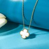 Genseion Lucky Clover Sets Necklace Pendant Earrings Bracelet for Women
