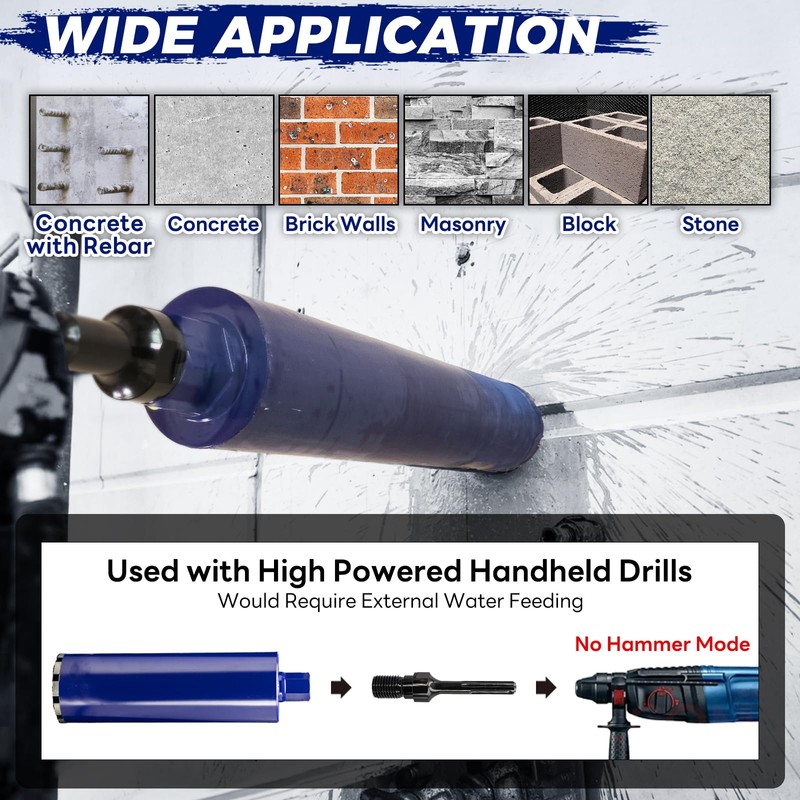 DaduoRi 3" Pro Concrete Core Drill Bit with SDS Max