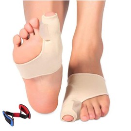 MADIOLA Almohadilla de Gel Protector de Juanetes Mangas Corrector Juanete Hallux Valgus Separador de Dedos de Pie + Liga ejercitadora. Alivia Dolor de Pies en Hombres y Mujeres Uso Dia o Noche 3 Pzas