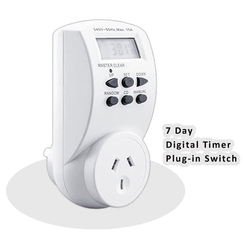 Sansai 7 Day/24hrs Outlet/Powerplug Digital Timer 2400W 240V 10A Max