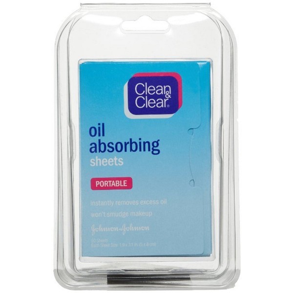 CLEAN & CLEAR Oil Absorbing Sheets 50 Each (5 Pack)