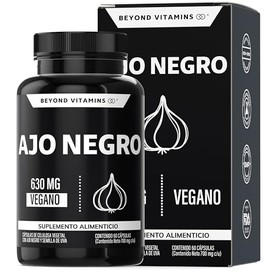 Beyond Vitamins | Ajo Negro 630mg, Cápsulas Veganas, Sin Conservantes, Sin Sabor. (60 Cápsulas)