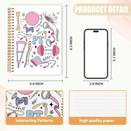 AQYIP Physical Therapy Spiral Notebook, PT Physiotherapy Gifts Journaling Notebooks, Physical Therapist Gifts for Women Journal, Therapeutic Gifts Notebooks for Note Taking, 5.5x8.3 Inch