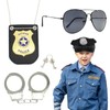 Timisea 4 pcs Police Accessories Kit Police Pretend Play Detective
