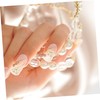 WOONEKY Unique Bow Nail Charms 20pcs Rhinestone Pearl Bow Nail