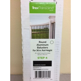 Trex Round Aluminum Balusters for 36 in Rail Height Charcoal