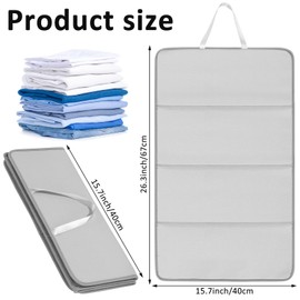 Steamer Board for Clothes Foldable Steam Board Stand for Steaming Clothes Hanging Ironing Board Hanging Steam Iron Pad for Home and Travel,26.8 x 16 inches (Gray)