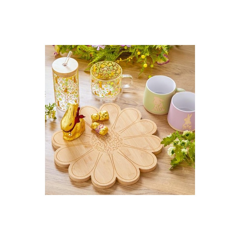 Daisy Wooden Kitchen Chopping Board Cutting Meat Cheese Serving Worktop