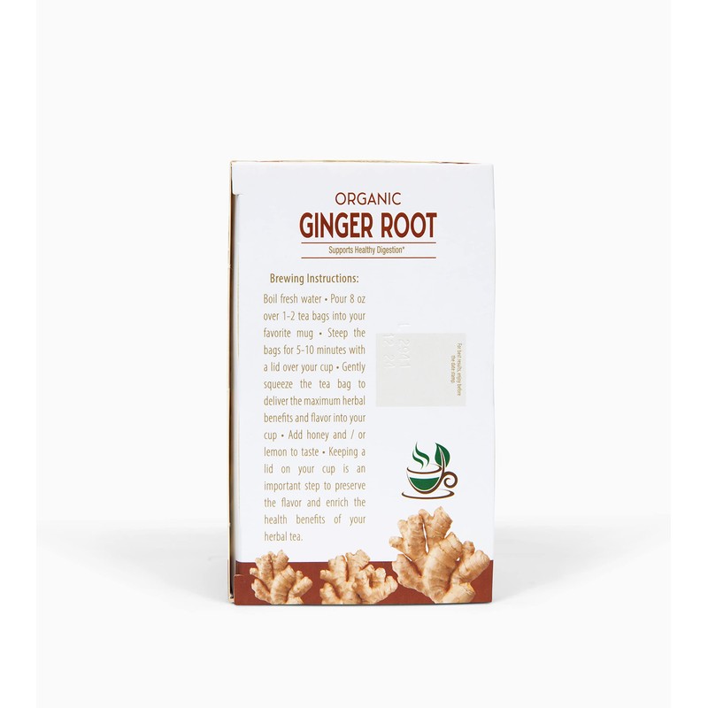 Lifestyle Awareness Organic Ginger Root Tea, Caffeine Free, 20 Count