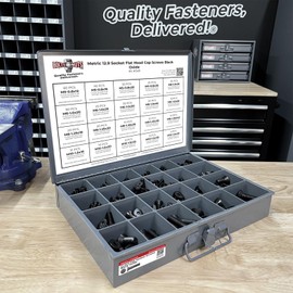 Metric 12.9 Flat Socket Head Cap Screws Black Oxide Assortment - 453 Pieces