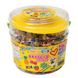 Kawada 80-42940 Perler Beads Luminous Beads Bucket Set