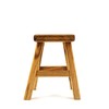 ANQILEE Handmade Solid Wood Stool Milking10 Height Wooden Step Stool