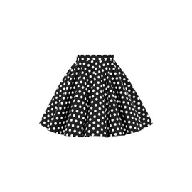 BlackButterfly Kids Vintage 50's Full Circle Girls Swing Skirt (Black - Polka Dot, 3-4 Years)
