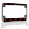 Fastasticdeals Metal Insert Bike License Plate Frame Albanian Eagle Weatherproof