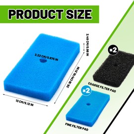 Retisee 2 Sets Replacement Pond Filter Pads Replacement Coarse and Fine Filter Pads Set Compatible with 52231 and 52229 Filter Box for Outdoor Pond Water Aquarium Fountain