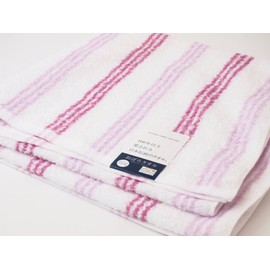 UCHINO 8804G619 Guest Towel, Oboro Stripe C, Thin, Light, Easy to Dry 13.4 x 15.7 inches (34 x 40 cm), Pink
