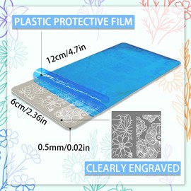 PH PandaHall 3PCS Nail Stamping Plates Nail Stencils Plant Print Nail Stamper Stainless Steel Nail Image Plates Flowers Leaf Nail Stamp Tool for Print Nail Stamper Nail Art Design 12x6cm