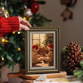 HappyHapi 8x10 Picture Frame Gold, Vintage Picture Frames for Wall or Tabletop Display, Antique Photo Frame for Wall DécorRetro Home Decor, 1 Pack