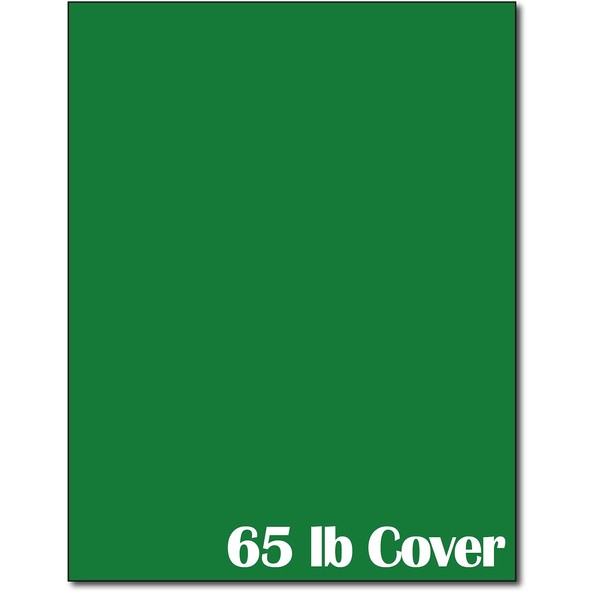 65lb Cover Cardstock Paper - 8.5 x 11 inch - 25 Sheets (Holiday Green)