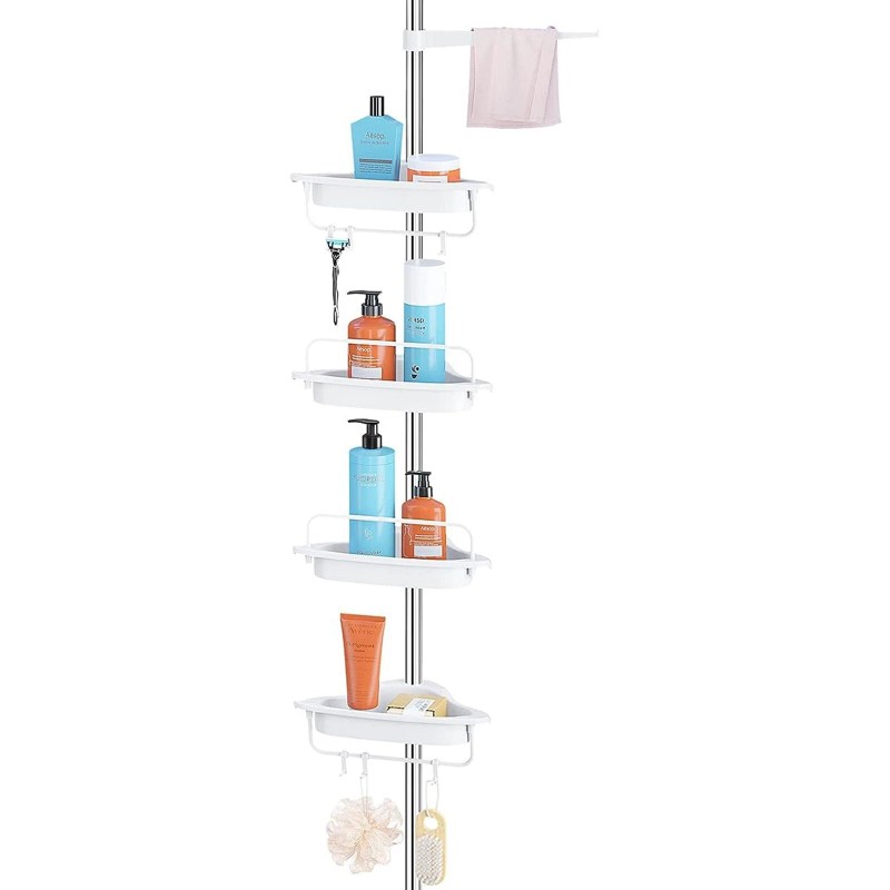 Unbranded Rustproof Telescopic Pole Rack No Drilling Adjustable Height 4