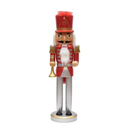 NORTHLIGHT F97187 14" Decorative Red, Silver and Gold