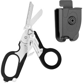 Rescue Scissors, 6 Function Multitool Pliers Folding Scissor Tape Cutter with Tactical Card Slot for Professional Use in Emergency Services or Everyday Tasks