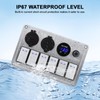 Xhtechnology Marine Boat Rocker Switch Panel,Waterproof 6 Gang Toggle Switch