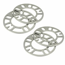 AIMALL 4PCS 5mm Aluminium Alloy Wheel Spacer for Car Hub Modification 150mm OD 78mm Centre Bore Flange Gasket 4/5/6 Lug Universal Fit for Wheel ET Adjustment Silver