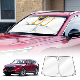 X-CAR Windscreen Sun Shade for Honda CR-V CRV 2023-2025 Blocks UV Rays Foldable Custom Wind Screen Sun Visor Protector