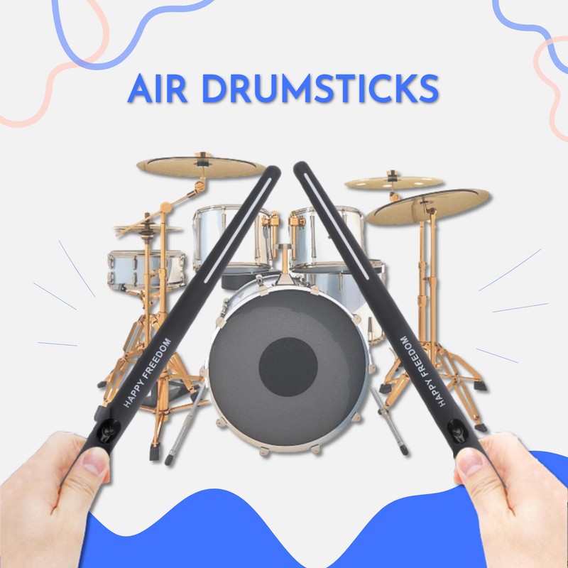 Air Drumsticks for Adults, Electric Air Drum Set, Portable Virtual
