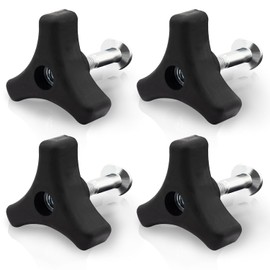 4 juegos de pernos de mango para cortacésped, tornillo de mango triangular, mango de cortacésped universal, tuerca de ala y tornillo, para Honda y la mayoría de accesorios para máquinas de cortacésped