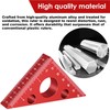 GREBSTK Aluminum Alloy Triangle Ruler, 45 Degree Angle Ruler Carpentry
