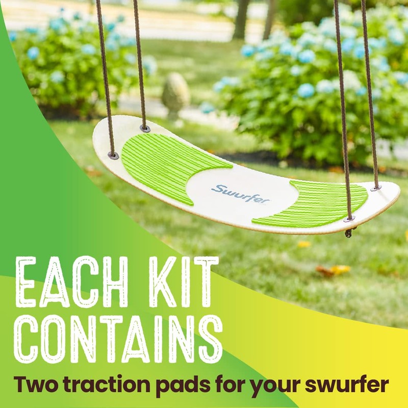 Swurfer SwurfGrip Traction Pads for Wooden Surf Swing, Green