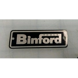 BINFORD METAL BINFORD TOOLS TOOL BOX TAG ALUMINUM NAMEPLATE CUSTOM MADE