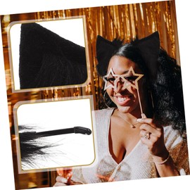 BIUDECO Fluffy Cat Ear Headband Plush Hair Accessory for Women Party Cosplay Birthday Photo Taking Durable Comfortable Hair Decor
