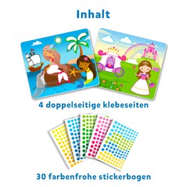 Skillmatics Craft Activity - Dots Fun!, Sticker Art without Cleaning, Gifts for Children from 3 to 7, Complete 8 Pictures Full of Princesses & Unicorns