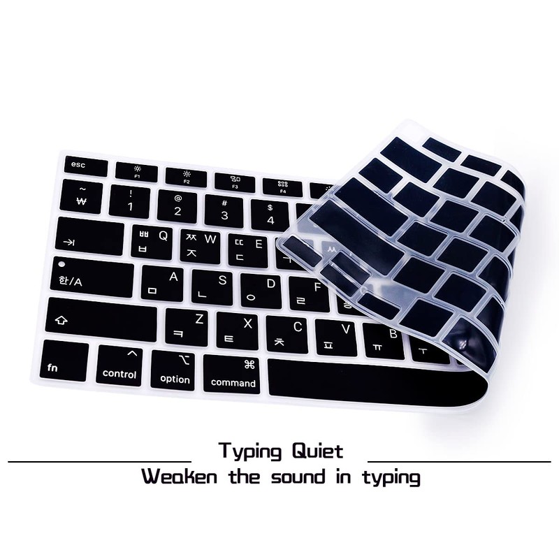 HRH Korean Language Keyboard Cover Skin,Silicone Keyboard Cover Protector for