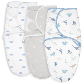 GLLQUEN BABY Swaddles Swaddles Baby Swaddling Bag, 0-3 Months, 100% Organic Cotton Baby Sleeping Bags for Newborns, Oeko-tex100 Sleeping Bag for Toddlers, Unisex Pack of 3 Wrap (Peach Pink)