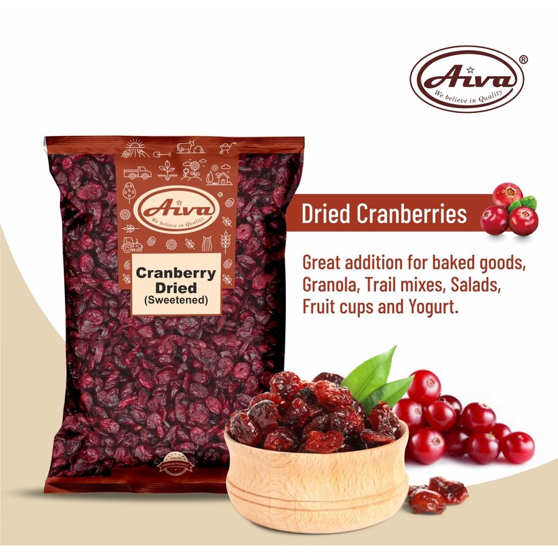 Aiva Dried Cranberries (4 LB - Bulk)