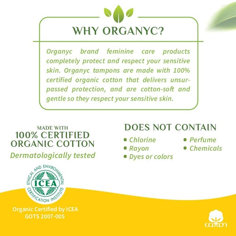 Organ(y)c 100% Certified Organic Cotton Tampons for Normal Days -