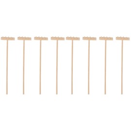 BESPORTBLE 8-Piece Mini Rake Set - Japanese Zen Garden Tools, Bamboo Feng Shui Rakes, and Miniature Sand Tray Accessories for Tea Decor and Craft Displays