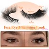 zanlufly Mink Lashes Cat Eye Fluffy False Lashes Fox Eye