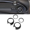 4pcs Carbon Fiber Style Door Midrange Speaker Cover Trims for