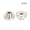sourcing map Knurled Thumb Nut, 25Pcs M3x0.5mm Iron Round Knobs