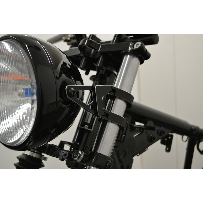 Alchemy Parts Premium CNC Motorcycle Headlight Brackets for Cafe Racer