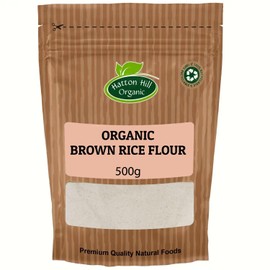 Organic Brown Rice Flour 500g by Hatton Hill Organic | Nutritious Wholegrain Flour for Baking & Cooking